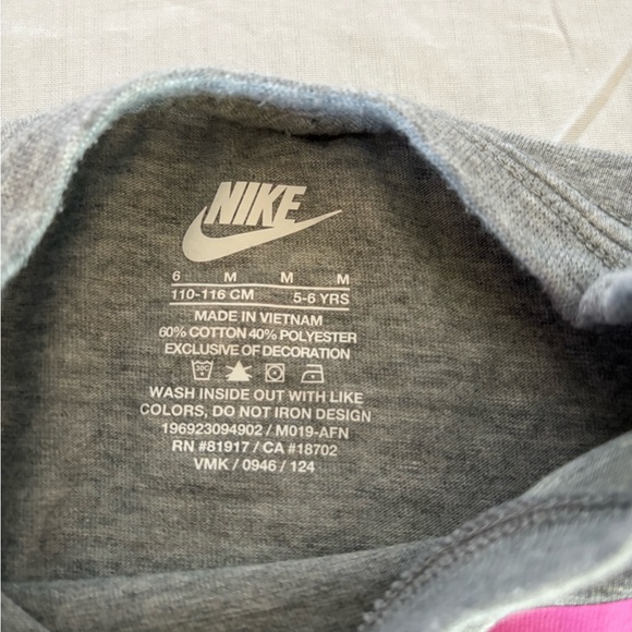 Nike Kids Gray and Blue Tees with Pink Accents - Picture 4 of 7